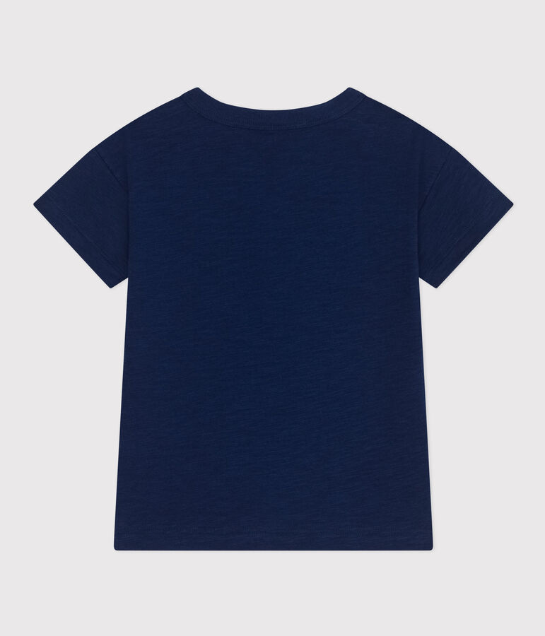 Tee-shirt en jersey flamm&eacute; enfant gar&ccedil;on bleu