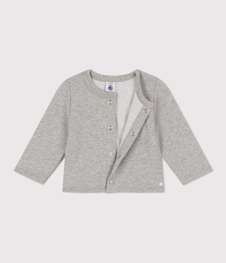 Cardigan en molleton b&eacute;b&eacute; gris
