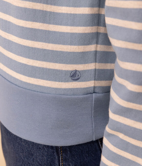 Marinière sweatshirt en coton Femme AZUL/ MONTELIMAR
