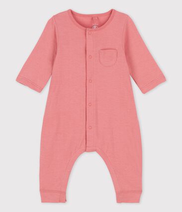 PETIT BATEAU - Combinaison longue unie en tubique bio bébé