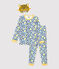 Pyjama phosphorescent léopard en coton enfant blanc MARSHMALLOW/blanc MULTICO