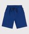 Bermuda short enfant en coton uni bleu CREPUSCULE