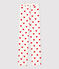 Pantalon en coton BIO Femme blanc MARSHMALLOW/rouge TERKUIT