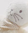 Doudou lapin musical bébé en sherpa blanc MARSHMALLOW