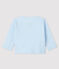 Cardigan bébé en côte 2x2 en coton biologique bleu FRAICHEUR