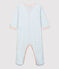 Dors-bien bébé en coton biologique blanc MARSHMALLOW/bleu BRASIER