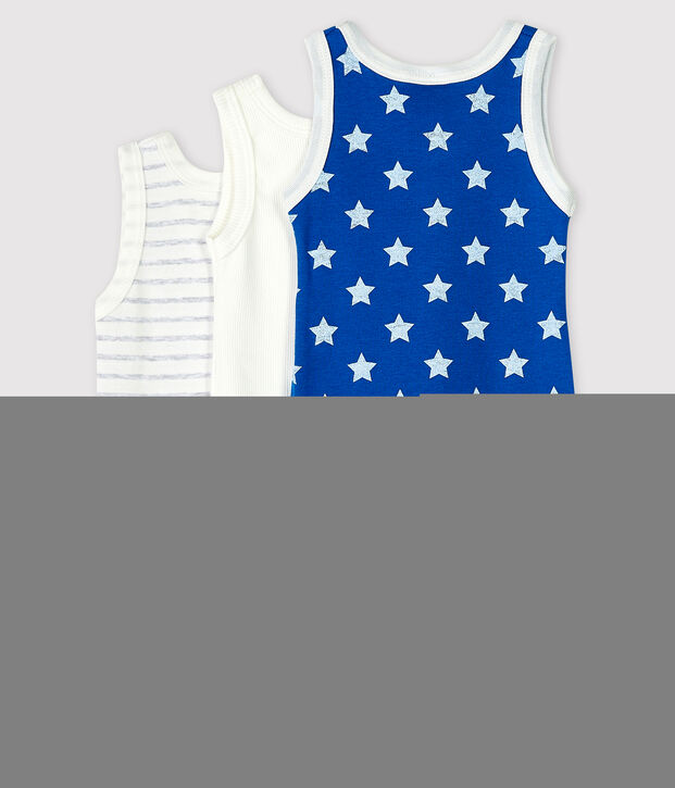 Lot de 3 bodies sans manches b&eacute;b&eacute; gar&ccedil;on multicouleur