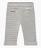 Pantalon bébé garçon rayé blanc MARSHMALLOW/noir CITY