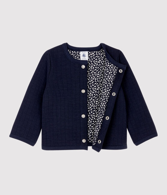 Cardigan en tubique matelassé bébé. bleu SMOKING