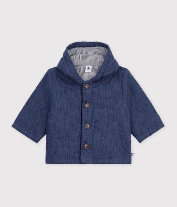 Veste bébé en denim matelassé brodé étoiles