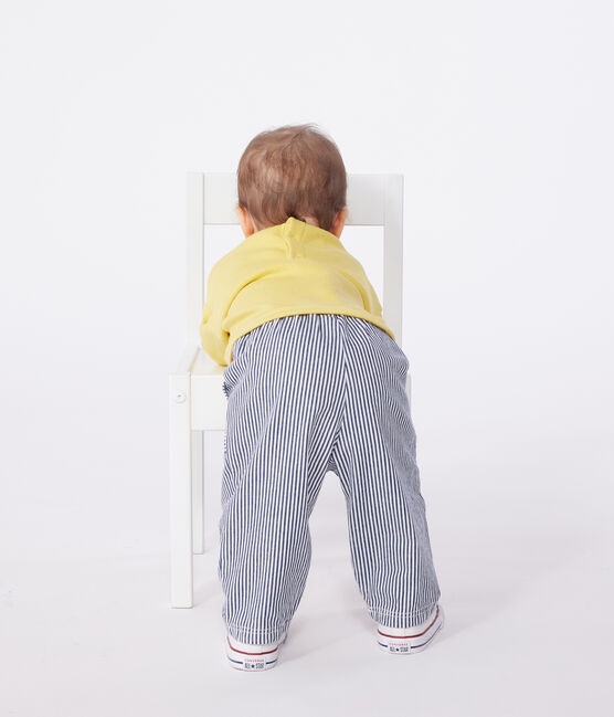 Sweat bébé en coton uni jaune ORGE