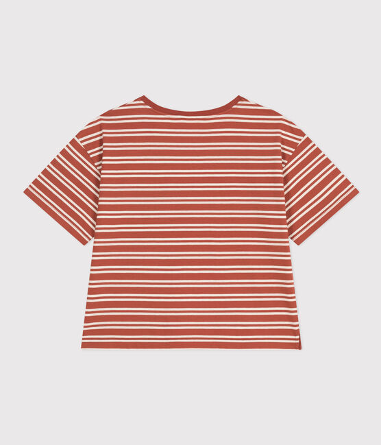 Tee-shirt le Boxy en coton rayé femme FAMEUX/ AVALANCHE