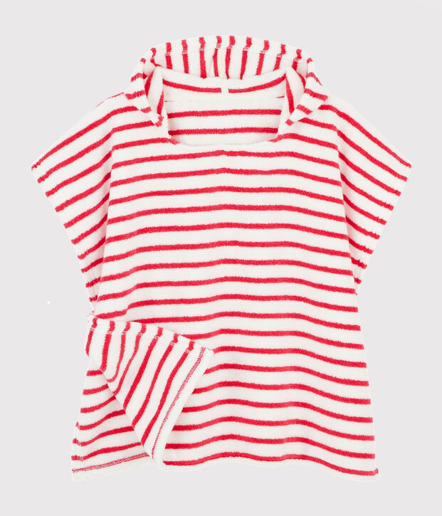 Poncho de plage &agrave; capuche b&eacute;b&eacute; mixte rose