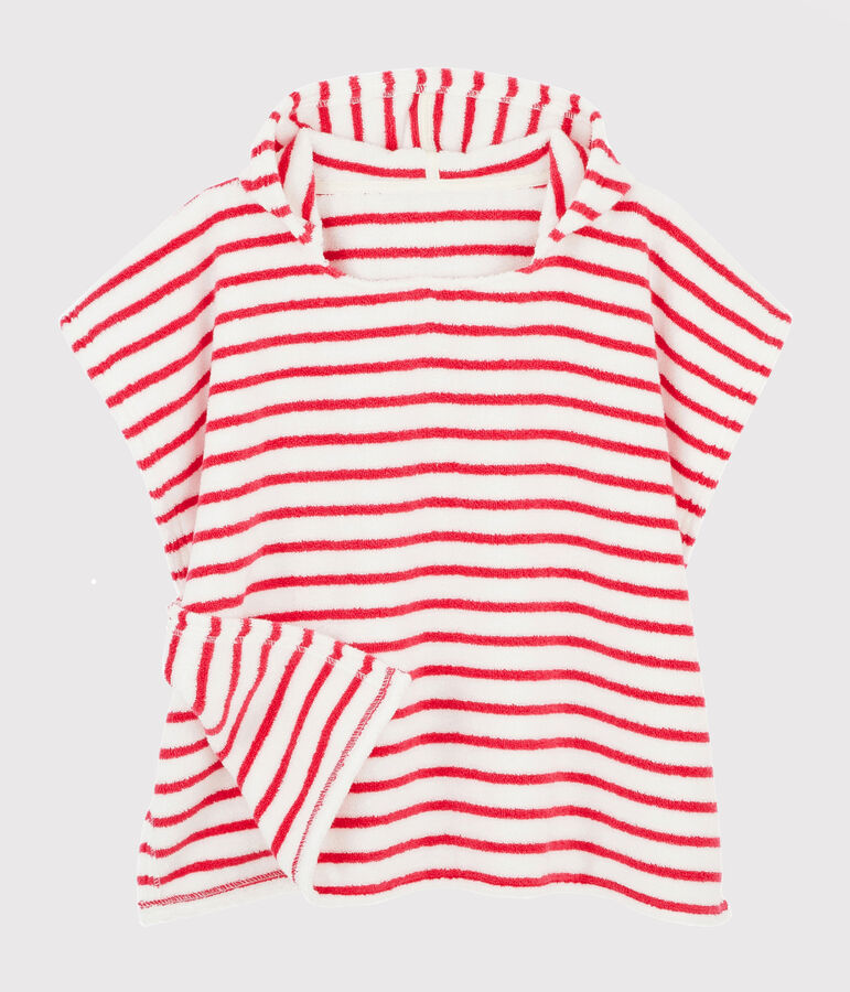 Poncho de plage &agrave; capuche b&eacute;b&eacute; mixte rose GEISHA