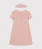 Chemise de nuit et son diadème en coton motif floral enfant rose SALINE/blanc MULTICO