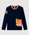 Tee-shirt manches longues en coton enfant garçon bleu SMOKING