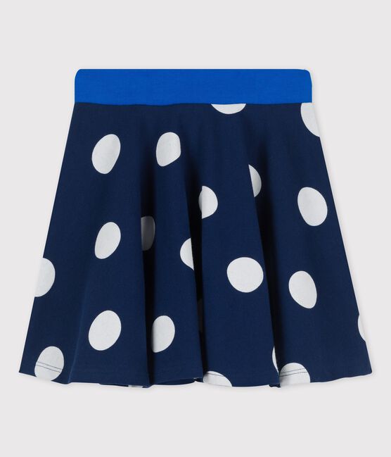 Jupe en coton enfant fille bleu MEDIEVAL/blanc MARSHMALLOW