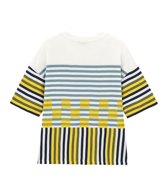 Tee-shirt graphique manches courtes mixte blanc MARSHMALLOW/blanc MULTICO