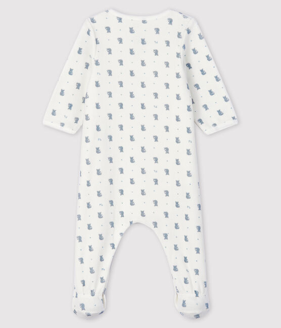 Bodyjama à imprimé koala bébé garçon en velours blanc MARSHMALLOW/blanc MULTICO