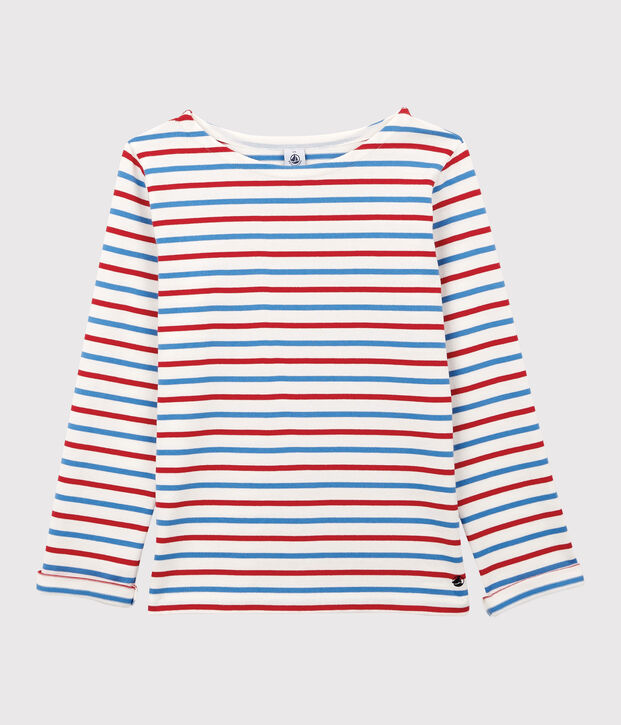Marini&egrave;re en coton Femme blanc/bleu/rouge