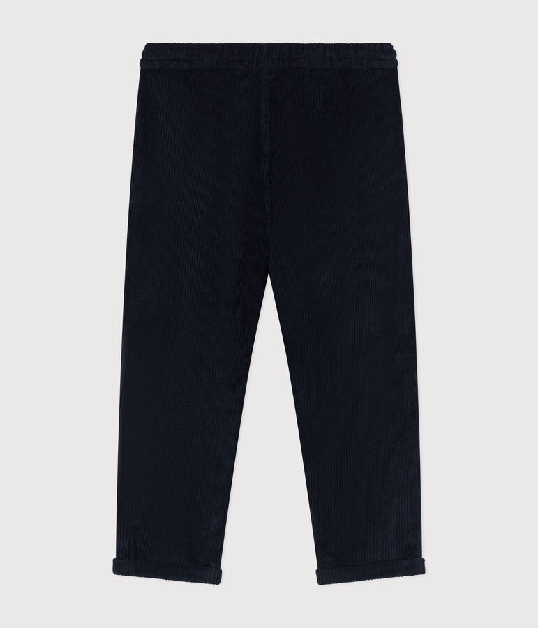 Pantalon en velours c&ocirc;tel&eacute; enfant gar&ccedil;on bleu