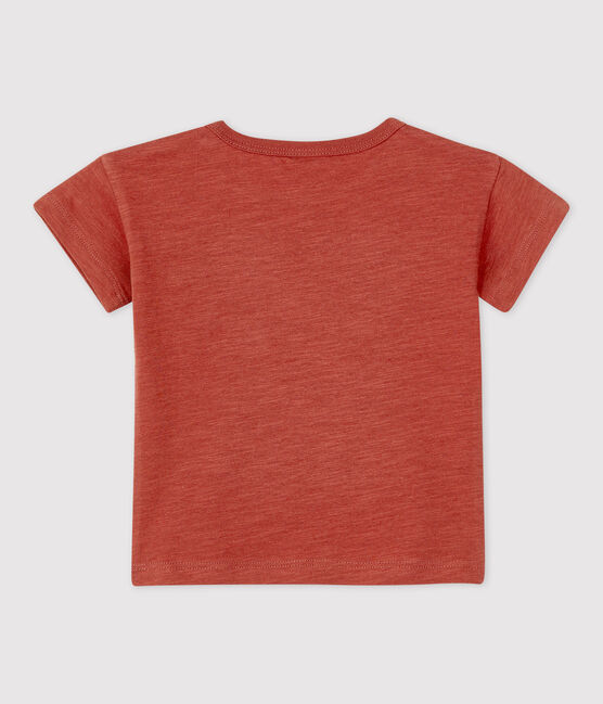 Tee-shirt manches courtes uni en jersey bébé marron OMBRIE