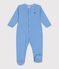 Pyjama bébé en coton à rayures DELPHINIUM/ MARSHMALLOW