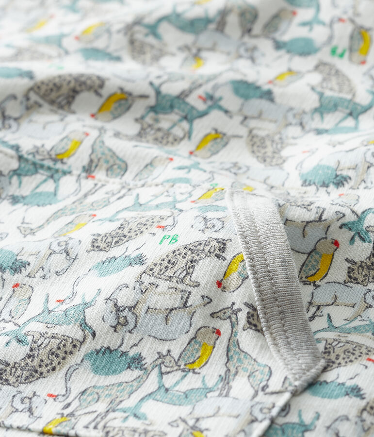 Combicourt b&eacute;b&eacute; gar&ccedil;on imprim&eacute; blanc MARSHMALLOW/blanc MULTICO