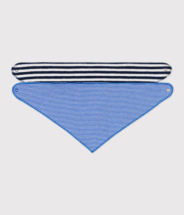 Lot de 2 bandanas ray&eacute;s b&eacute;b&eacute; multicouleur