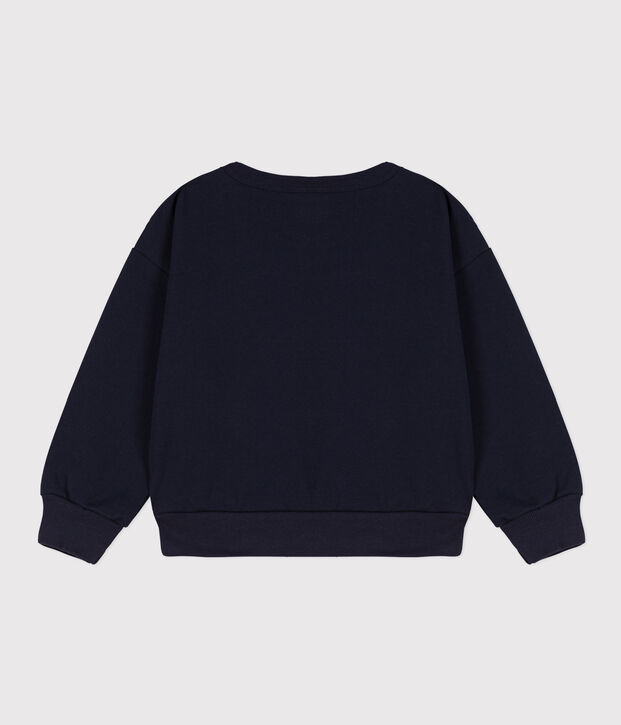 Sweatshirt en molleton enfant gar&ccedil;on bleu marine