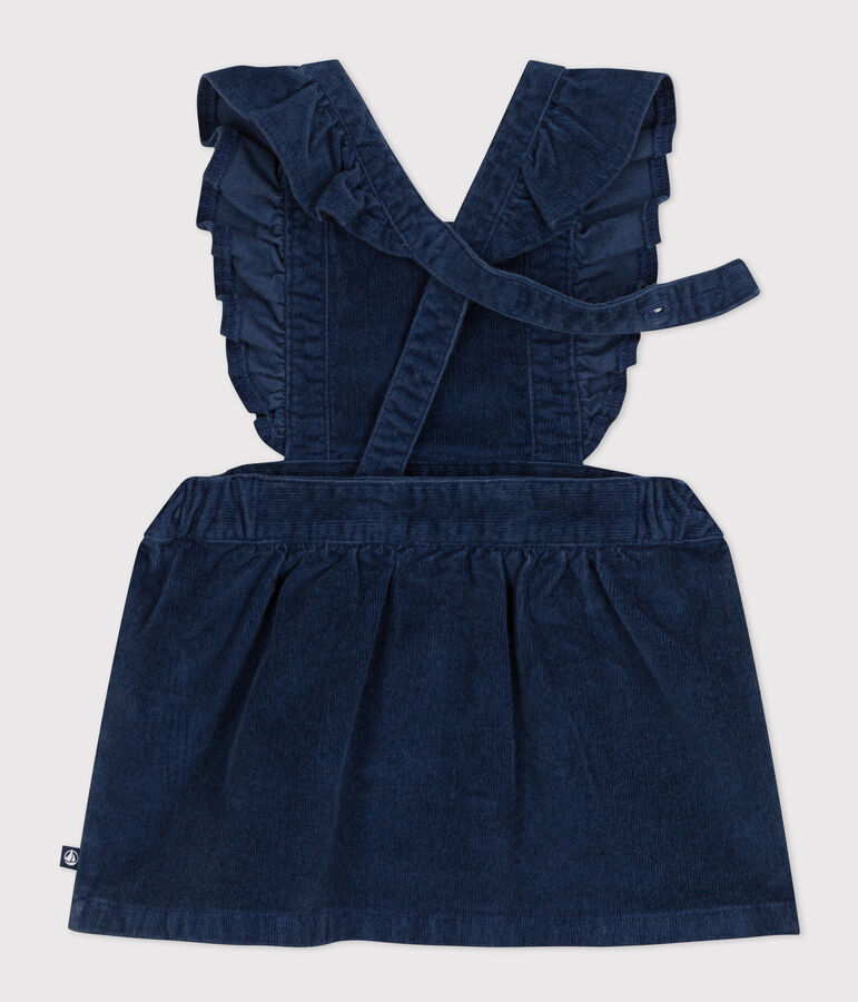 Robe sans manche en velours b&eacute;b&eacute; bleu CREPUSCULE