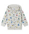 Sweatshirt &agrave; capuche b&eacute;b&eacute; gar&ccedil;on en molleton imprim&eacute; gris/multicouleur