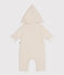 Combinaison longue ouatinée à capuche en coton bébé beige MONTELIMAR CHINE