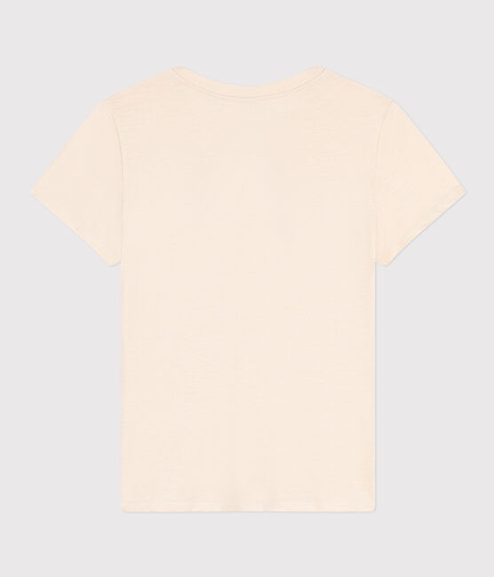 Tee-shirt LE DROIT col rond en coton Femme écru AVALANCHE