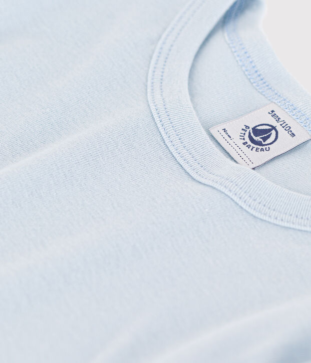 Tee Shirt manches longues en coton bleu