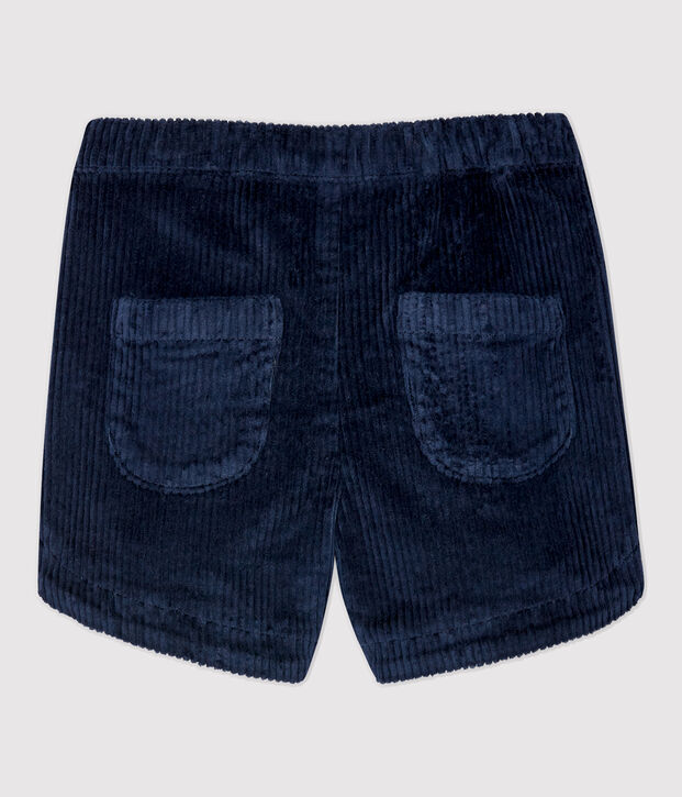 Short en velours enfant fille bleu