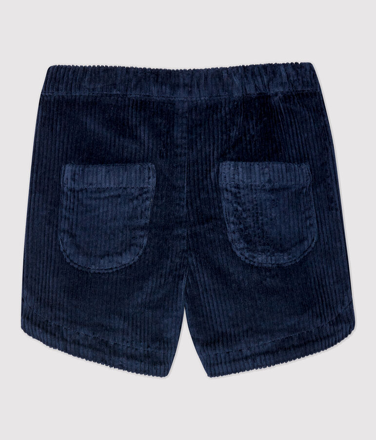 Short en velours enfant fille bleu SMOKING