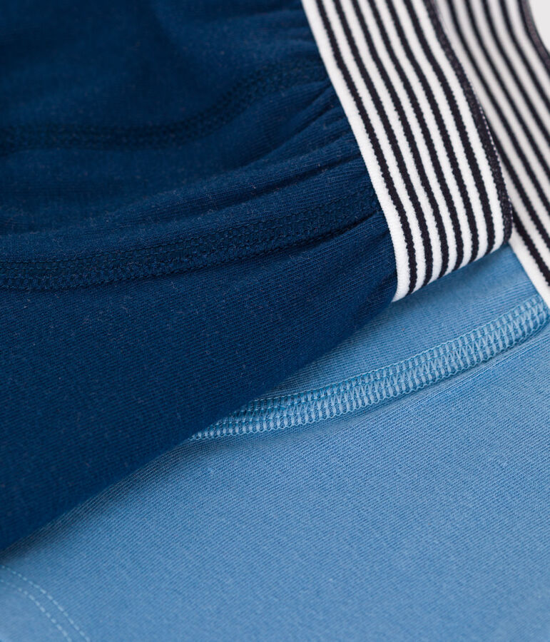 Lot de 2 boxers enfant en coton et &eacute;lasthanne unis variante 1