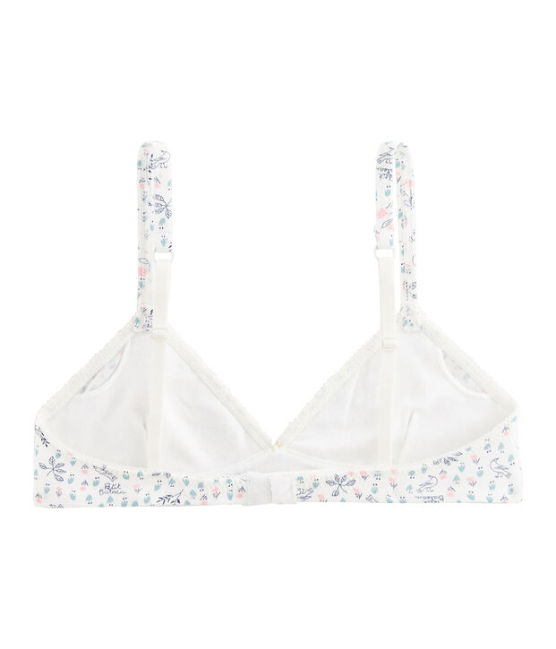 Soutien-gorge padd&eacute; fille blanc/multicouleur