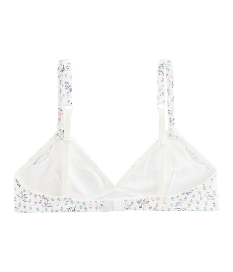 Soutien-gorge padd&eacute; fille blanc MARSHMALLOW/blanc MULTICO