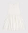 Robe sans manche en coton façonné enfant fille blanc MARSHMALLOW
