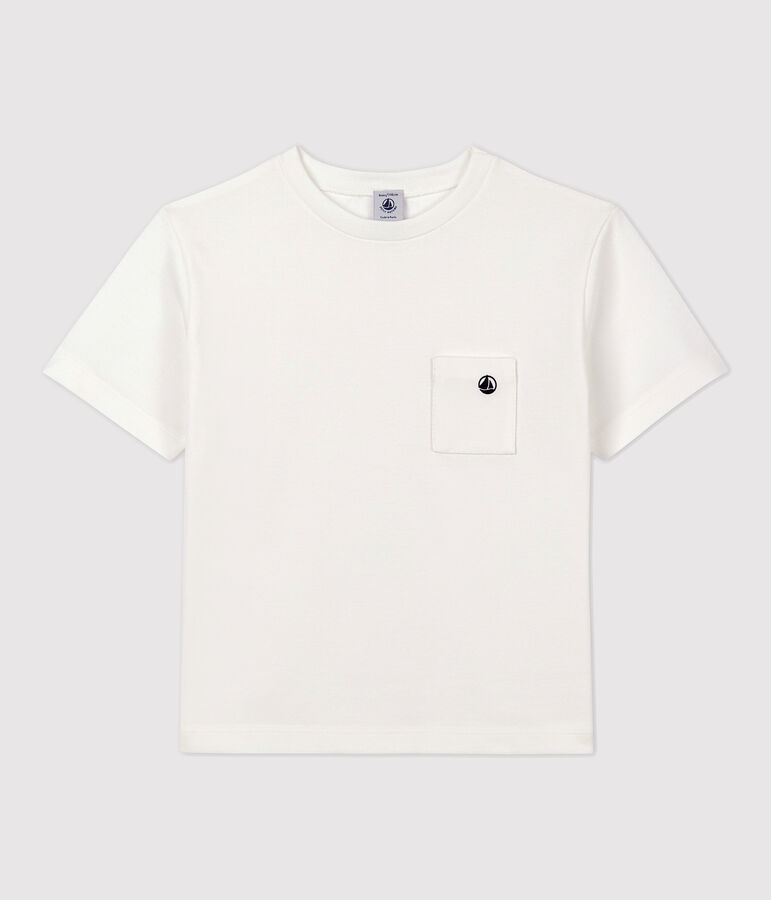 Tee-shirt enfant garcon blanc MARSHMALLOW