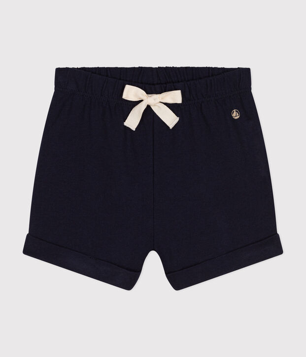 Short en jersey l&eacute;ger b&eacute;b&eacute; bleu marine