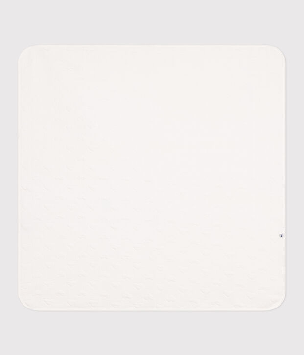 Couverture en tubique b&eacute;b&eacute; blanc