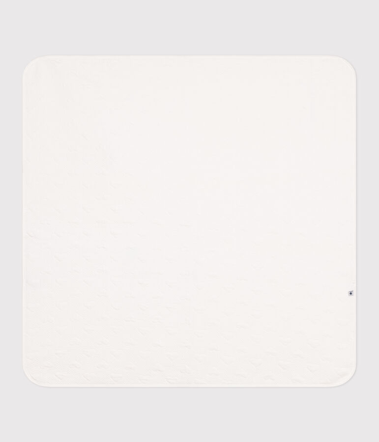 Couverture en tubique b&eacute;b&eacute; blanc MARSHMALLOW