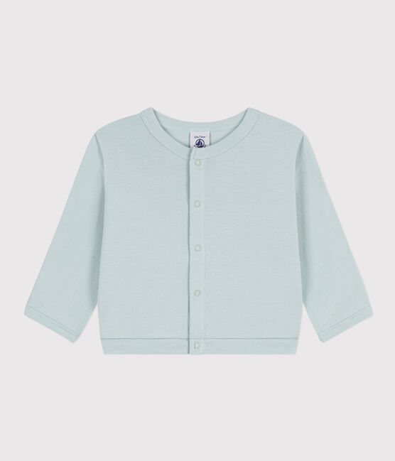 Cardigan bébé en coton vert BULLE