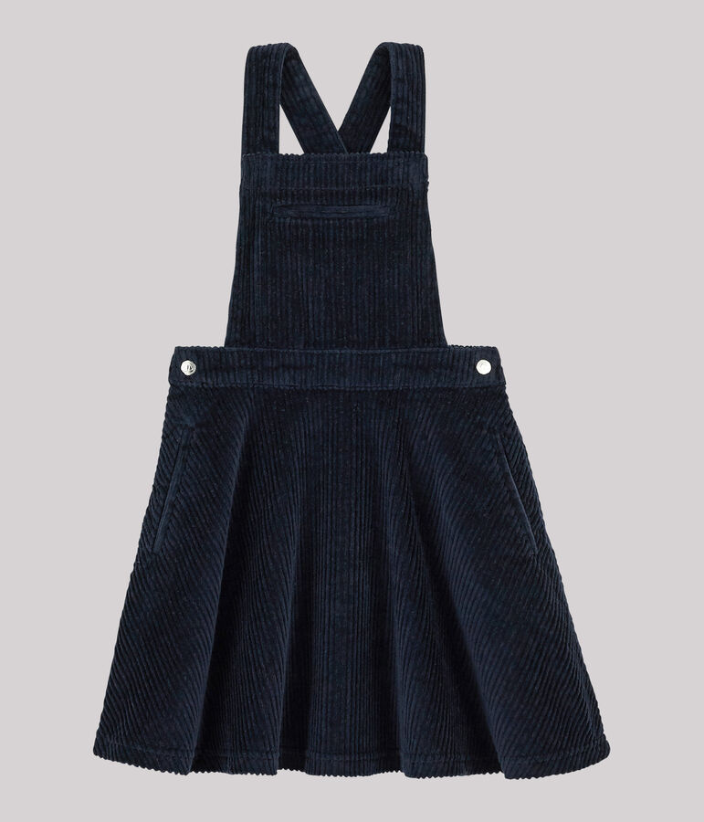 Robe salopette enfant fille bleu SMOKING