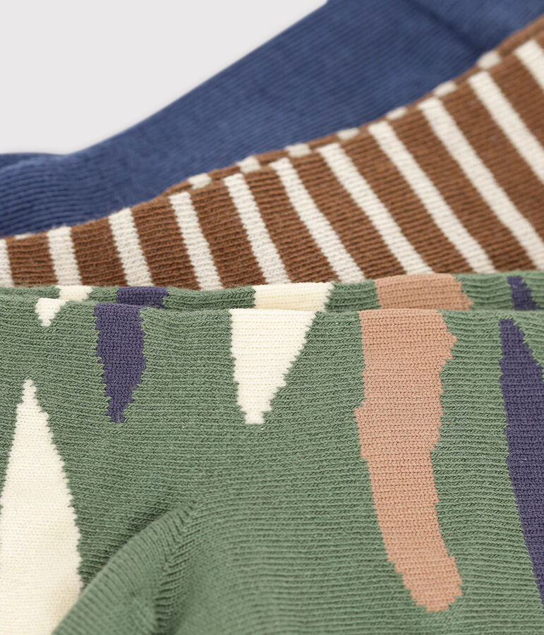 Lot de 3 paires de chaussettes enfant gar&ccedil;on multicouleur