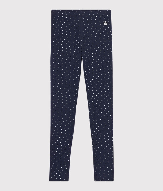 Legging en jersey enfant fille bleu/multicouleur