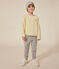 Tee-shirt manches longues en tubique enfant gar&ccedil;on beige/jaune